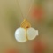 Exquisite Sterling Silver-Gold Plated Inlaid White Jade Pendant