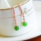 A Pair of Exquisite Sterling Silver-Gold Plated Inlaid Jasper Earrings