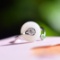 Exquisite Sterling Silver Inlaid White Jade Ring