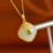 Exquisite Sterling Silver-Gold Plated Inlaid Jasper Pendant