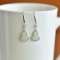 A Pair of Exquisite Sterling Silver Inlaid White Jade Earrings