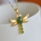 Exquisite Sterling Silver-Gold Plated Inlaid Jasper Pendant