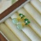 A Pair of Exquisite Sterling Silver-Gold Plated Inlaid Jade Earrings