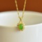 An Exquisite Sterling Silver-Gold Plated Inlaid Jasper Pendant