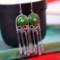 Exquisite Sterling Silver Inlaid Jasper Earrings