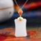 Exquisite Sterling Silver-Gold Plated Inlaid White Jade Pendant