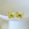 A Pair of Exquisite Sterling Silver-Gold Plated Inlaid Jasper Earrings
