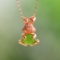 Exquisite Sterling Silver-Gold Plated Inlaid Jasper Pendant