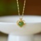 An Exquisite Sterling Silver-Gold Plated Inlaid Jasper Pendant