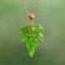 Exquisite Sterling Silver-Gold Plated Inlaid Jasper Pendant