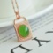 Exquisite Sterling Silver-Gold Plated Inlaid Jasper Pendant