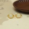 Exquisite Sterling Silver-Gold Plated Inlaid White Jade Earrings