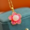 Exquisite Sterling Silver-Gold Plated Inlaid White Jade Pendant