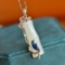 Exquisite Sterling Silver Inlaid White Jade Pendant