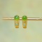 Exquisite Sterling Silver-Gold Plated Inlaid Jasper Earrings