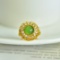 Exquisite Sterling Silver-Gold Plated Inlaid Jasper Ring