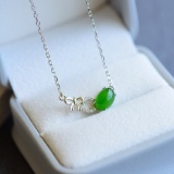 Exquisite Sterling Silver Inlaid Jasper Pendant
