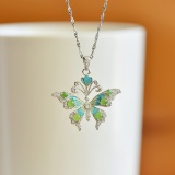 Exquisite Sterling Silver Inlaid Jasper Pendant