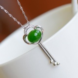 Exquisite Sterling Silver Inlaid Jasper Pendant
