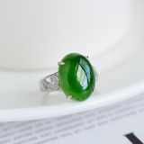 Exquisite Sterling Silver Inlaid Jasper Ring
