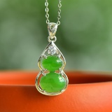 Exquisite Sterling Silver Inlaid Jasper Pendant