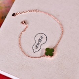 Exquisite Sterling Silver-Gold Plated Inlaid Jasper Bracelet