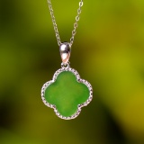 Exquisite Sterling Silver Inlaid Jasper Pendant