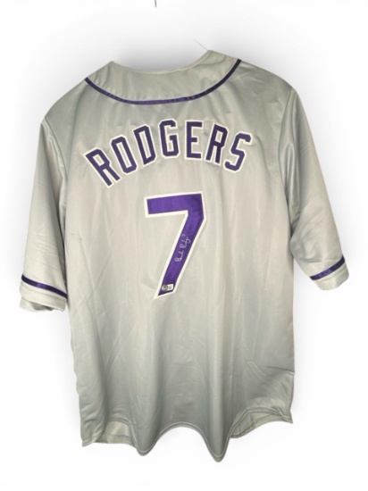 Brendan Rodgers Autographed Colorado Rockies Jersey - Beckett Authenticated