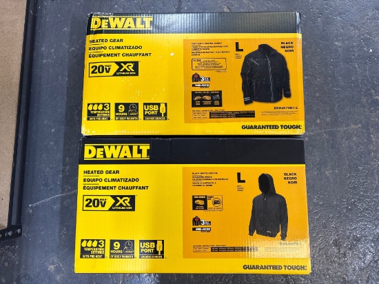 DeWalt 20V Heated Jacket & Zip Up Hoodie, Tools Only, 2pcs