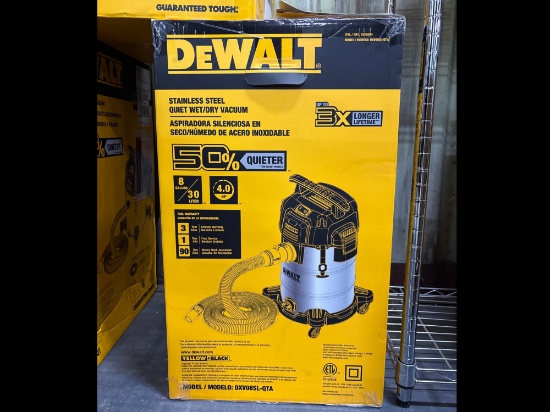 DeWalt 8 Gallon Stainless Steel Quiet Wet/Dry Vac