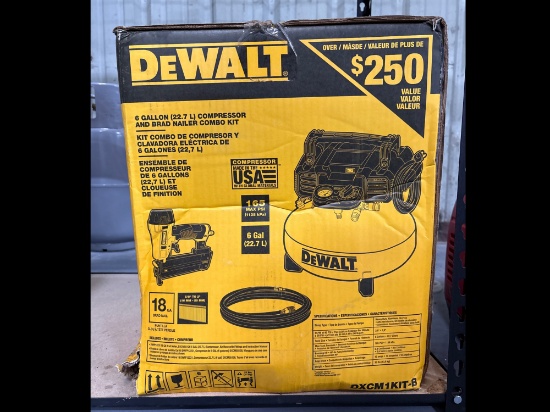 DeWalt 6 Gallon Compressor/Brad Nailer Kit