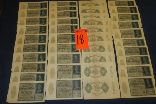 Lot of 1922 German Inflation Currency