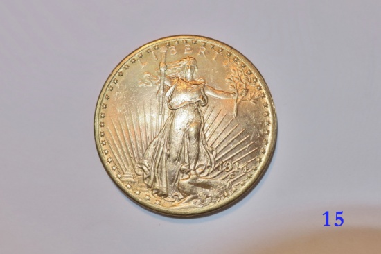 1914 US Gold Double Eagle - St. Gaudens