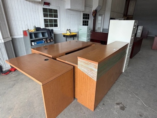 5-PIECE OFFICE SET W/ FILE CABINET
