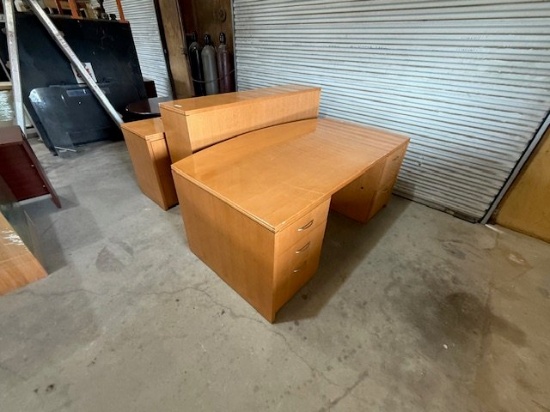 4-PIECE OFFICE SET W/ ROUND TABLE