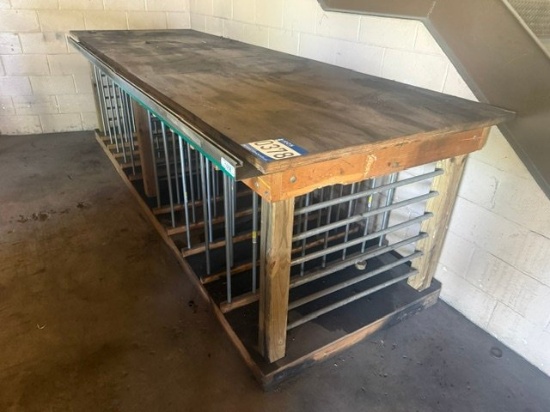4'X12' WOODEN HYD HOSE TABLE