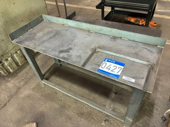QTY (2) METAL SHOP TABLES