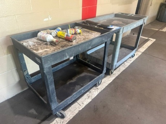 (2) PLASTIC PARTS CARTS