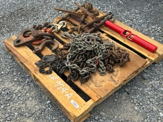 Pallet Of Chains And Hooks
