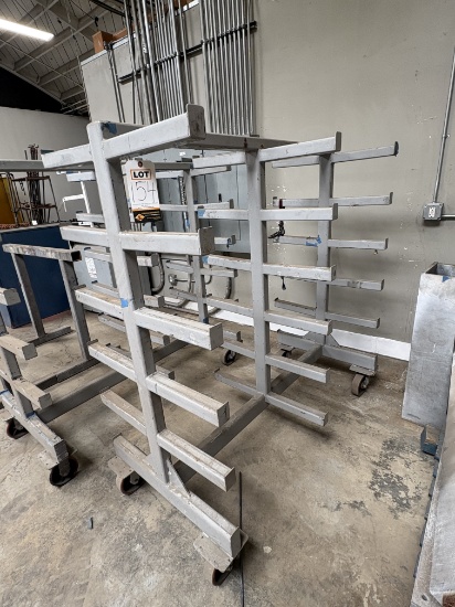 Metal Shelf Trolley For Pipe Storage