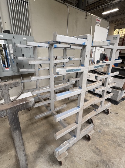 Metal Shelf Trolley For Pipe Storage