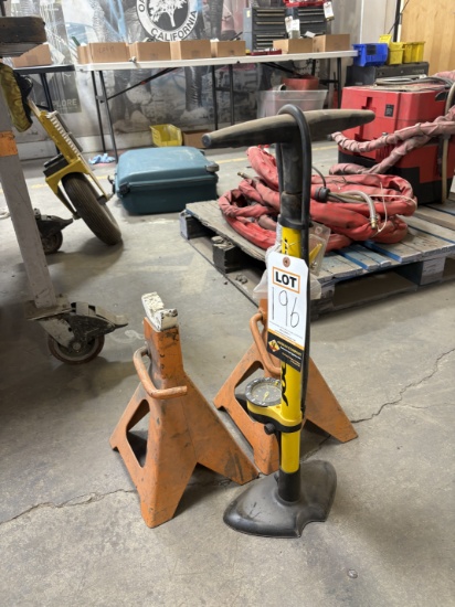 Air Pump and 2 Jack Stands