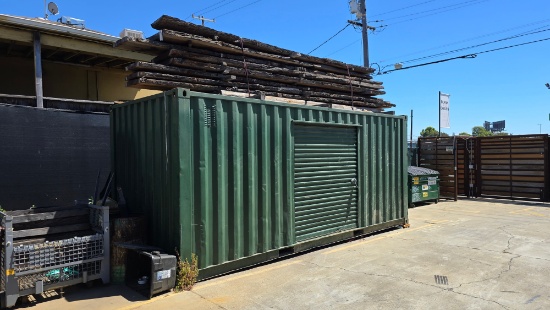 19' Ã— 8' 9" Storage shipping container.WOOD NOT FOR SALE