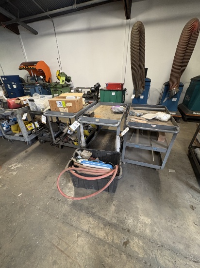 (4) Steel Rolling Carts