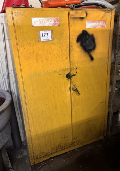 Large Flammable Storage Cabinet with Contents