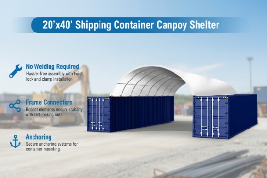 Unused Container Shelter C2040-420g PVC (Location: Elkton, MD)