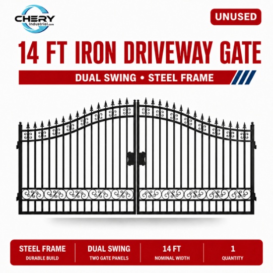 Unused Iron Gates 14'- No Decor with Paper Edge Protector