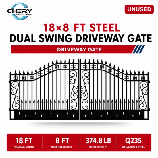 Unused 18ft lron Gate. General Style. no decor with Paper Edge Protector