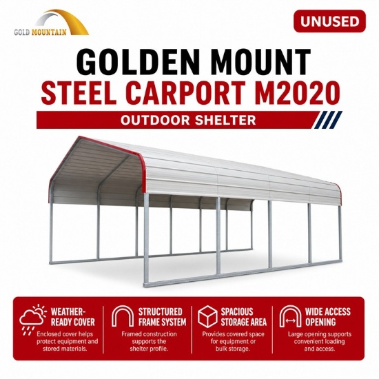 Unused Steel Carport 20x20ft Arch space