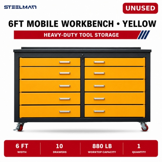 Unused Work Bench 6FT-10D Yellow
